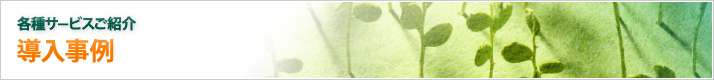 導入事例/各種サービスご紹介