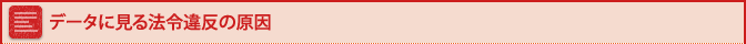 データに見る法令違反の原因