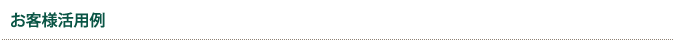 お客様活用例